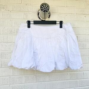Francesca's White Bubble Mini Skirt